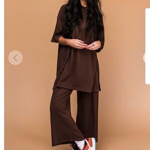 LALA ORIGINAL: Lex Ribbed Playsuit in Mocha